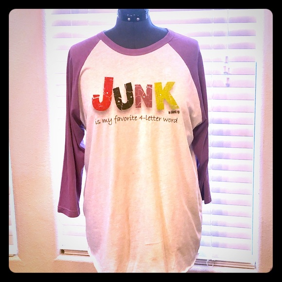 Tops - 2for$16 JUNK Tshirt XL Four Letter Word sleeve tee